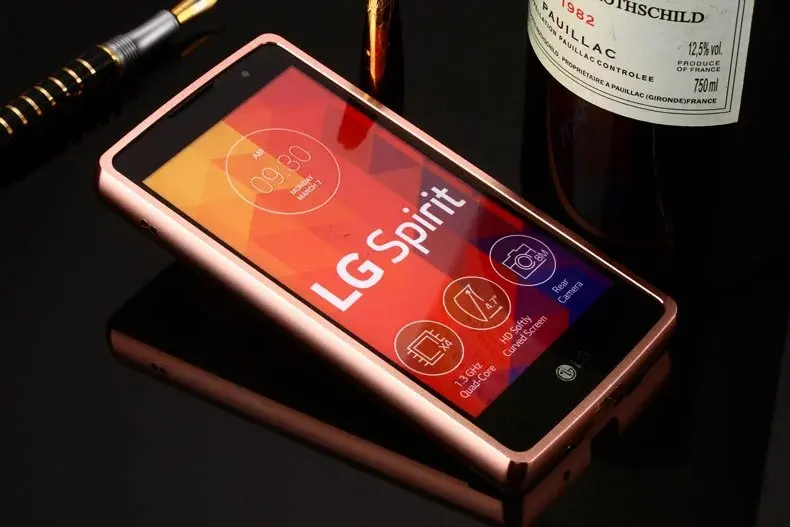 Для LG Spirit Case Покрытие Зеркало Алюминий Металл Бампер PC Задняя Крышка SPIRIT 4G LTE H420 H422