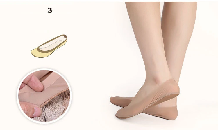 3 пар/лот 3D массаж забота о здоровье женские летние носки Ice Silk носки с закрытым носком силикагель зашитный кожук тапочки, закрывающие носок