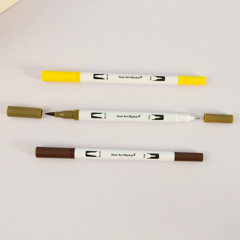 100 Colors Dual Tip Brush Pen Painting Supplies watercolor brush for Coloring art supplies stationery | Канцтовары для офиса и