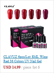 CLAVUZ 4 шт./лот 8 мл Лак DIY набор УФ-гель для ногтей набор счастливый замочить Полупостоянный Гибридный эмалевый лак наборы подарочных коробок