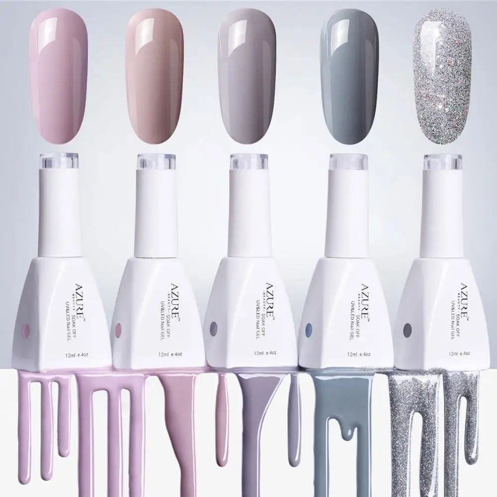 5pcs(set2) Лазурный набор гель-лаков для красоты, УФ-гель для ногтей, Полупостоянный Гель-лак для маникюра, гель-лаки, новейшая серия телесного цвета - Цвет: 5pcs(set2)