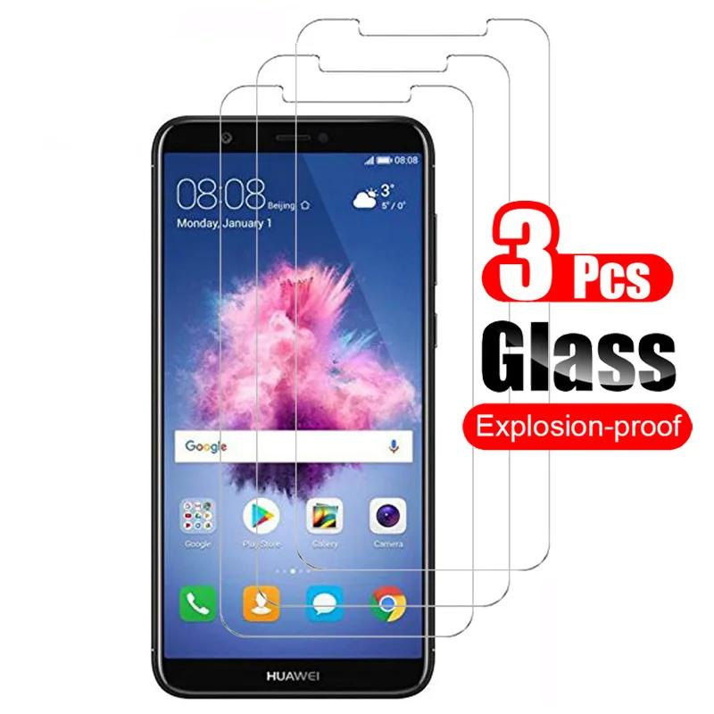 3Pcs Tempered Glass For Huawei P smart Screen Protector Shield For Huawei P smart 2017 5.65inches Protective Glass Film 9H