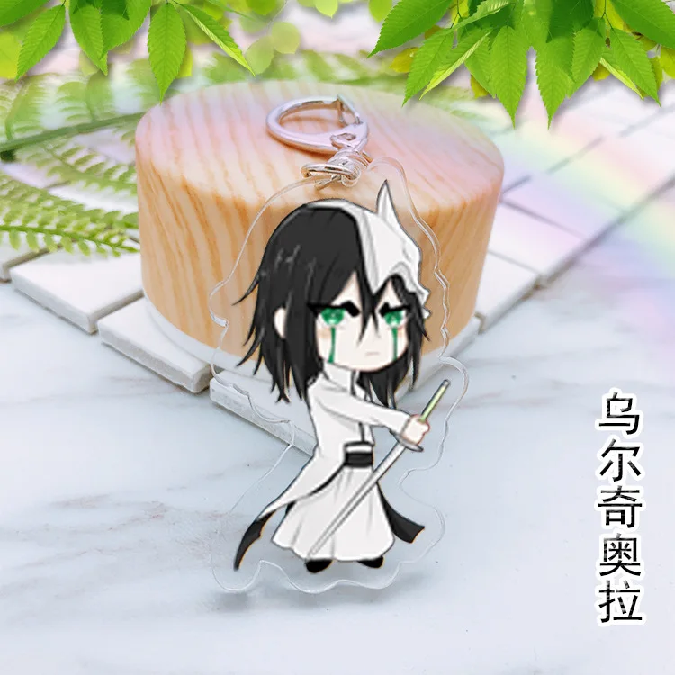 Акриловый брелок для ключей Bleach аниме Kurosaki Ichigo Kuchiki Byakuya Grimmjow jeagerjaquees мультяшный
