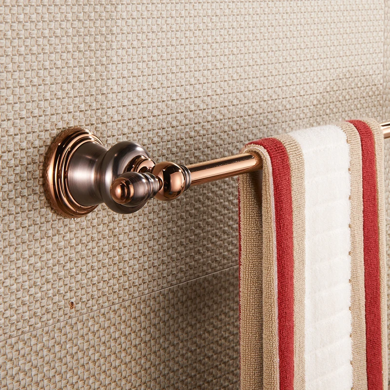 Ретро латунь один вешалка для полотенец Ванная комната античное аксессуары