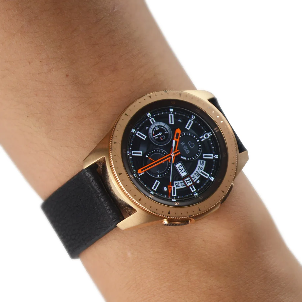 Ретро кожаный ремешок для samsung Galaxy Watch 42 мм/46 мм/Active 2 1 наручный ремешок Active2 40 мм 44 мм черный/коричневый браслет ремешок для часов