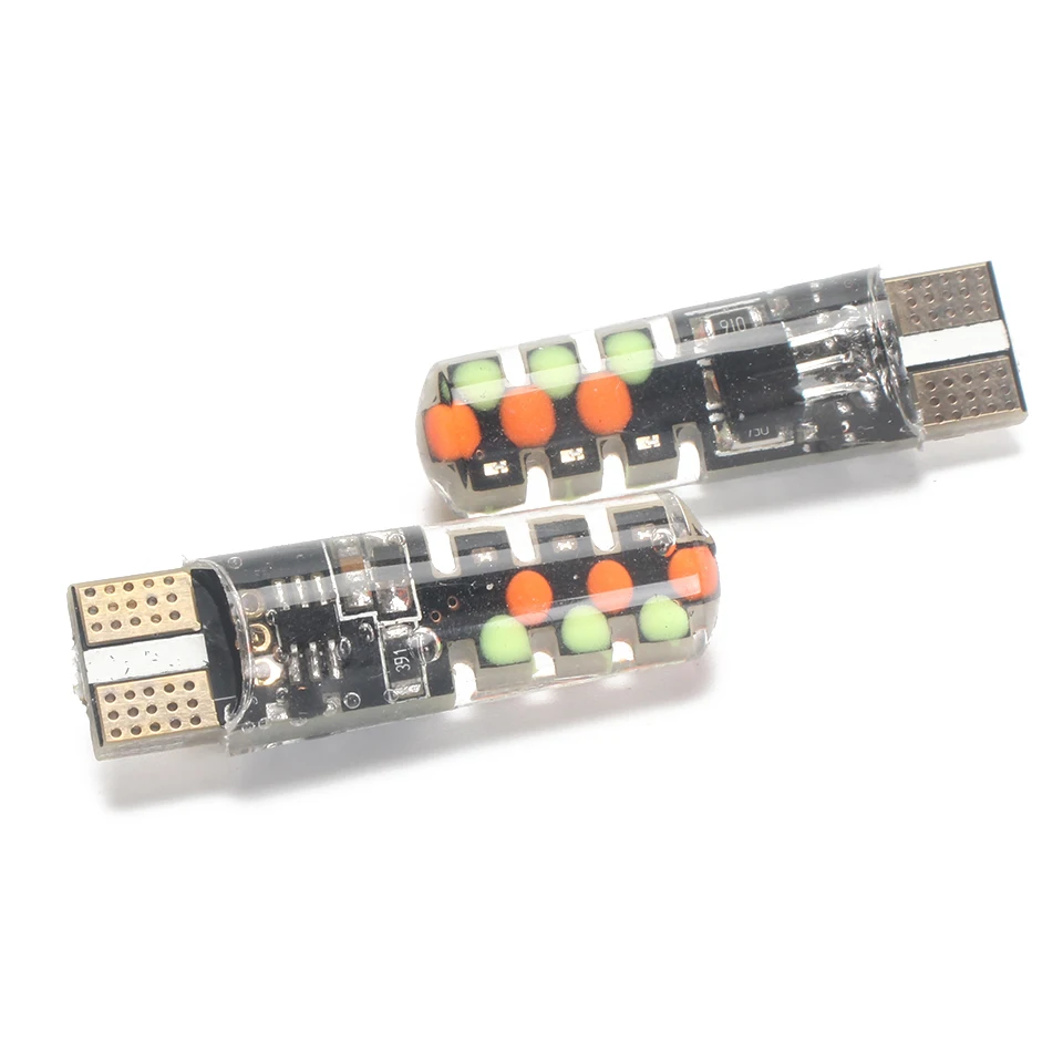 2019 T10 светодиодный автомобильный светильник W5W RGB COB 12SMD Универсальный просвет