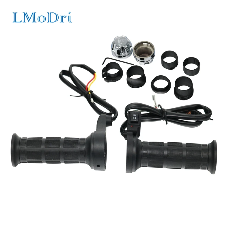 

LMoDri Motorcycle Heated Grips 7/8" 22mm Handlebar Hot Grip for Scooter Motorbike Hand Warmer with Bar End