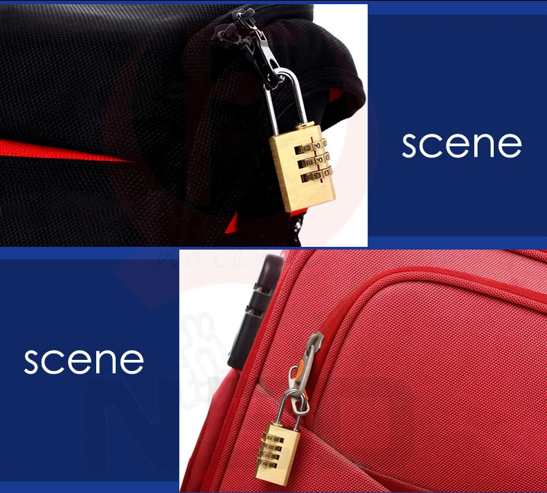 NED высококачественный медный мини замок с 3 значным кодом паролей для путешествий