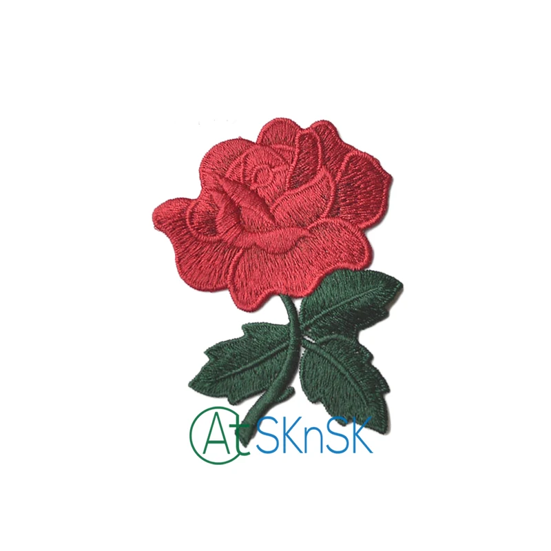 1 шт. Роза аппликация нашивка цветы вышитые шить железа на одежду сумки ручная