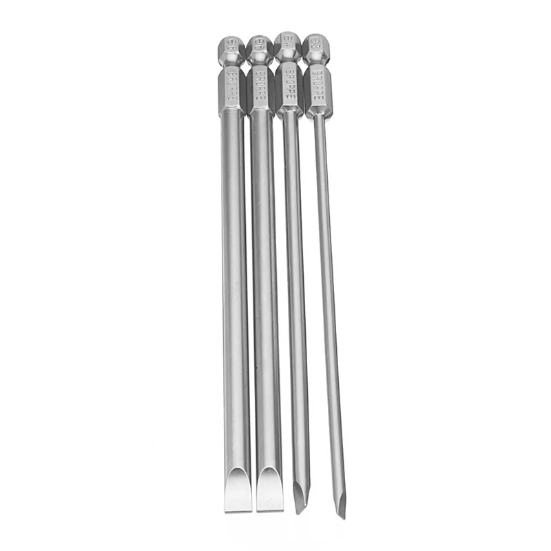 

Broppe 4Pcs 150mm Magnetic 3.0-6.0mm Flat Head S2 Slotted Tip Screwdrivers Bits 3mm 4mm 5mm 6mm Hand Tools