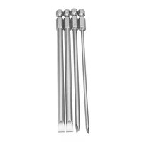 broppe 4pcs 150mm magnetic 3 0 6 0mm flat head s2 slotted tip screwdrivers bits 3mm 4mm 5mm 6mm hand tools