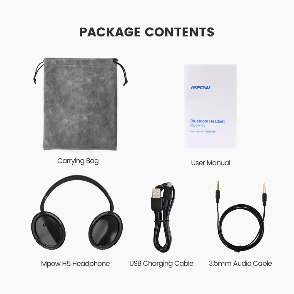 Беспроводные наушники Mpow H5 2nd Generation оригинальные Bluetooth проводные и беспроводные с