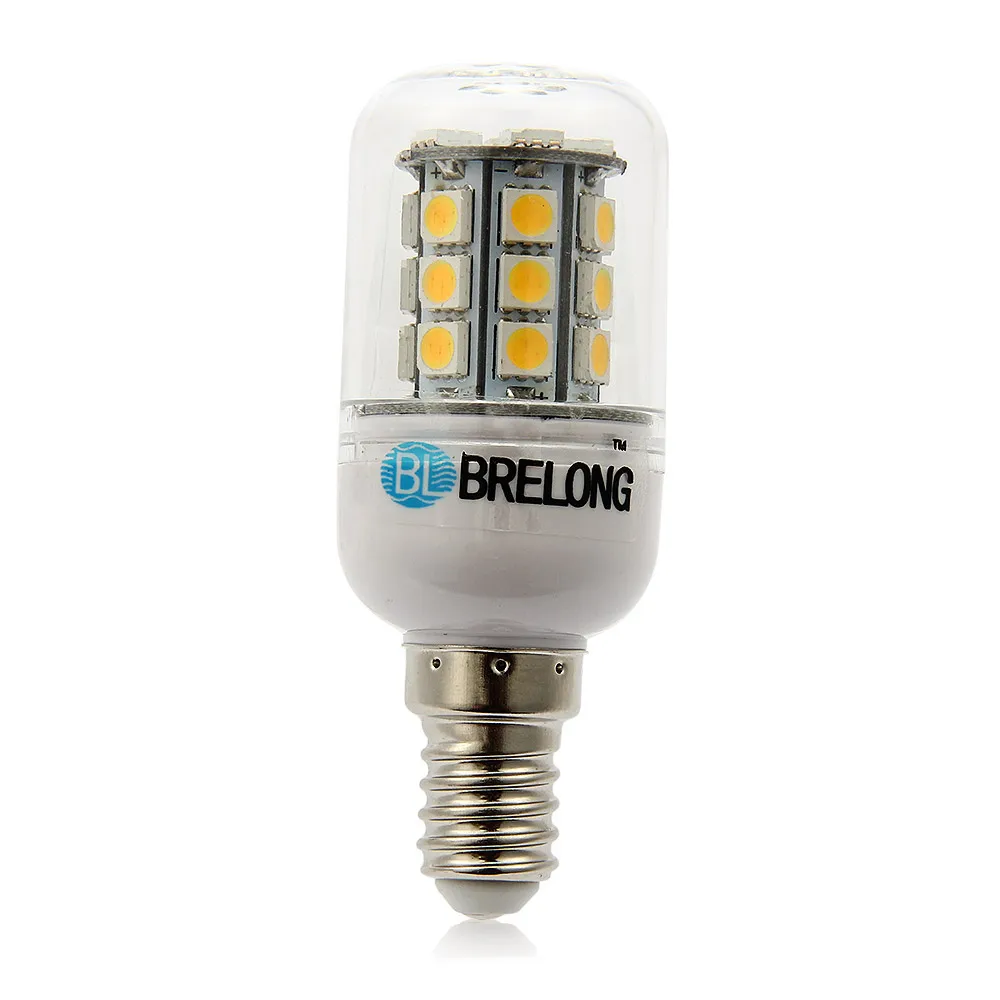 BRELONG E14 Светодиодный светильник кукуруза 3 Вт 5050SMD теплый белый 27 s кукурузная