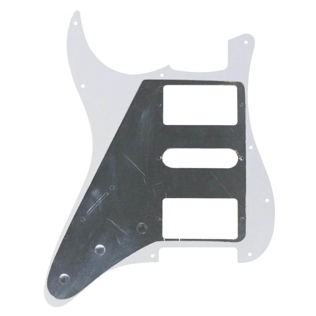 Набор из белого жемчуга 4Ply 11 отверстий для гитары Pickguard HSH и задняя пластина винты