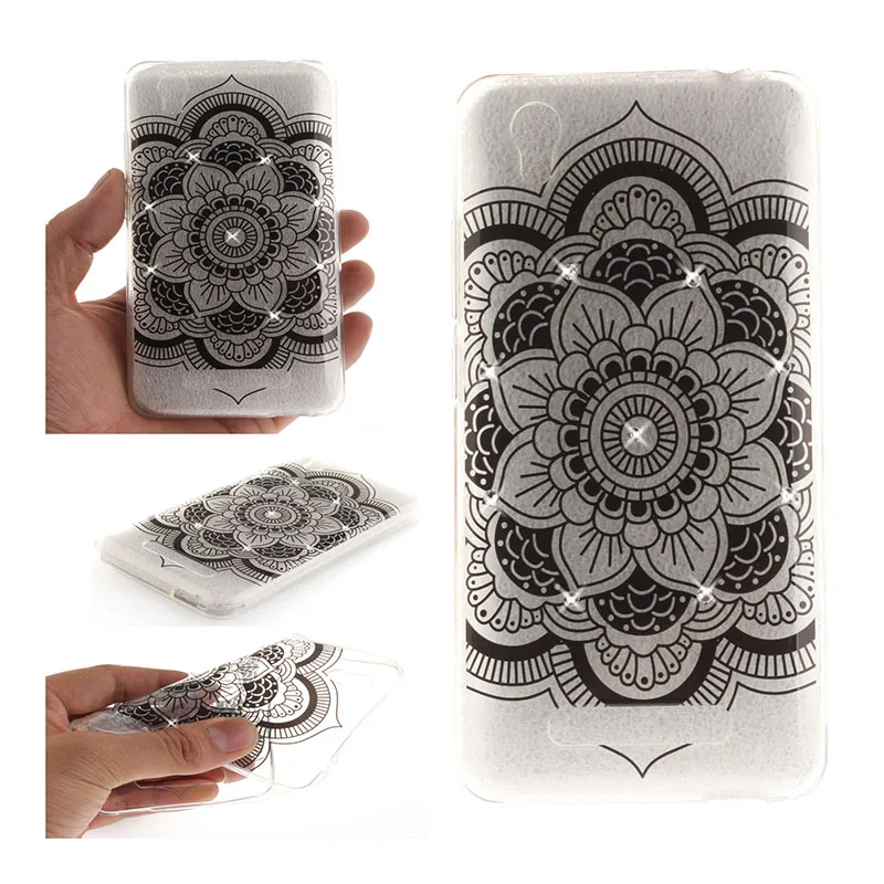 Soft TPU Phone Case For ZTE Blade X3 T620 KeFo Bling Rhinestone Silicone A452 Q519T D2 5.0 inch Cover |