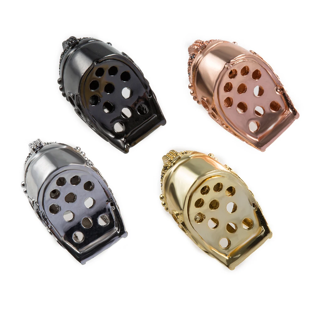 19 * 12mm High Quality Copper Cubic Zirconia Beaded Antique DIY Jewelry Discovery Model Accessories Helmet Delicate Micro Pave | Украшения