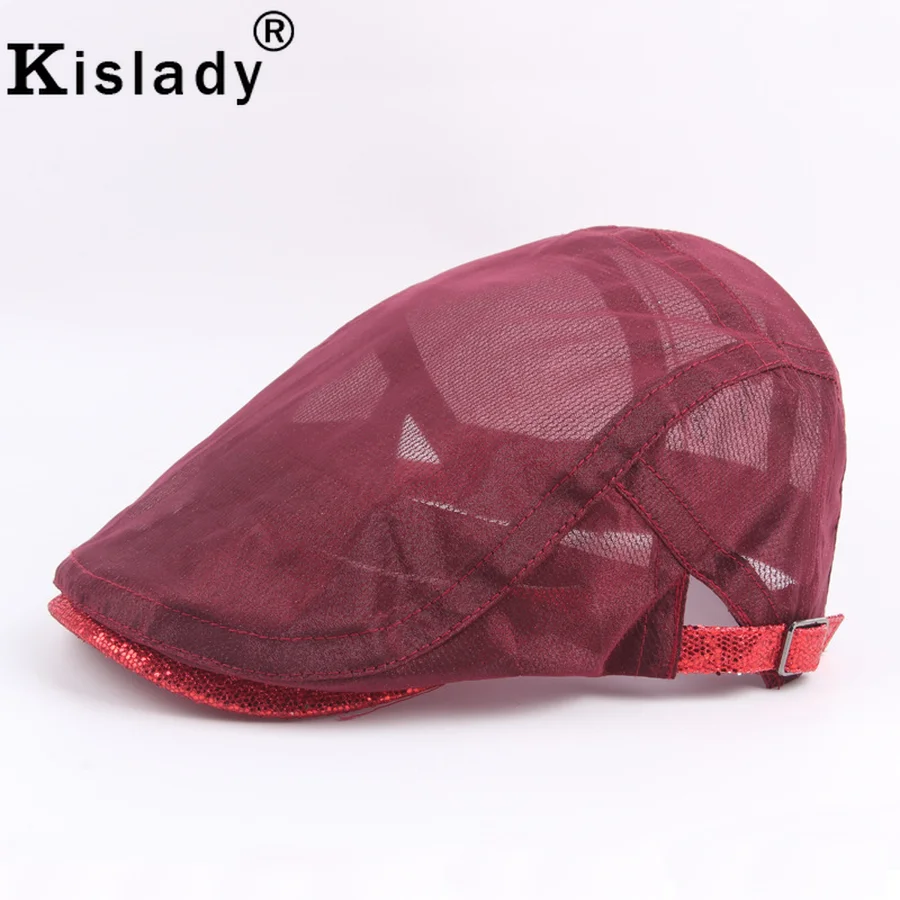 Kislady 2019 новые летние модные сетки шапки береты для Для женщин Открытый