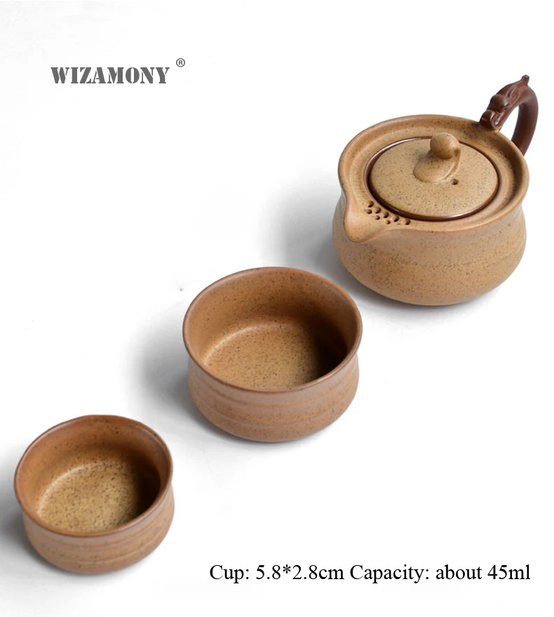 WIZAMONY китайский чайный набор кунг-фу gaiwan Чайник чашки Керамика Чайные Наборы Чайник Пуэр посуда для напитков Путешествия Чайный набор японский