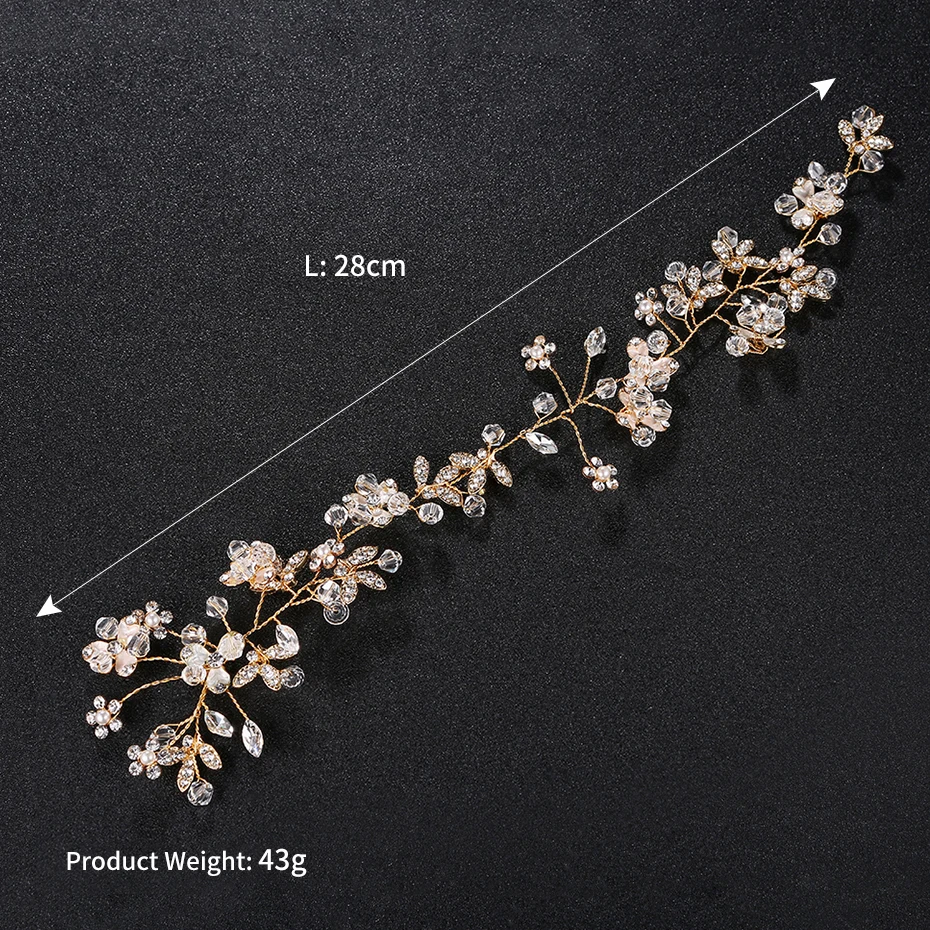 Miallo модная Женская повязка на голову Роскошная ручная работа золотой клевер