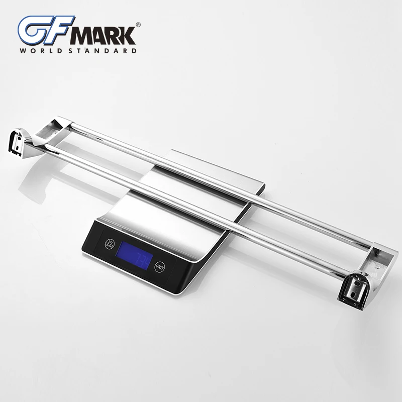 GFmark хромированный держатель для полотенец с двойным покрытием настенный вешалка