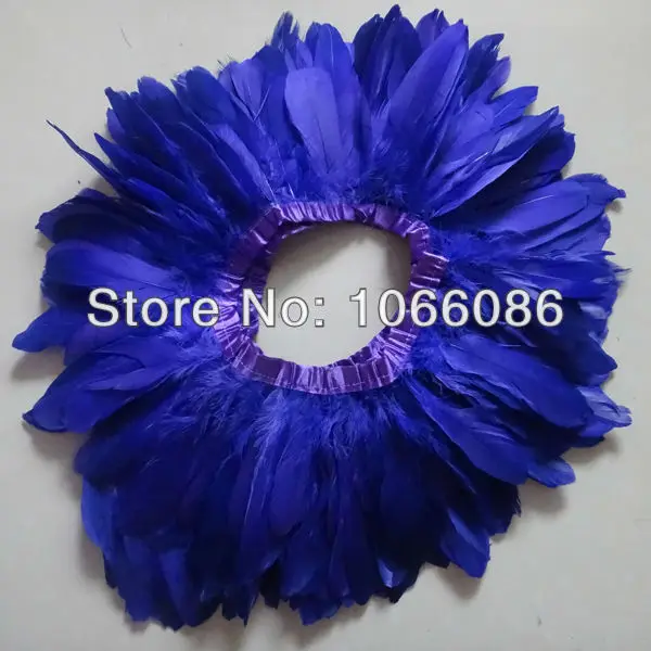 

Free shipping! Royal blue swan geese feather trim/fringe/ribbon for cloth accessories 6M /lot 6-8inch width