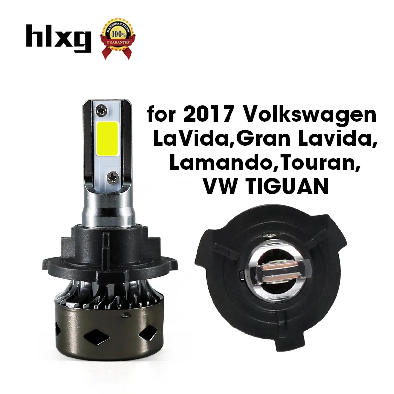 HLXG 2шт 12000LM H7 светодиодный Canbus автомобильные лампы для фар без ошибок TIGUAN 2017 LaVida Gran