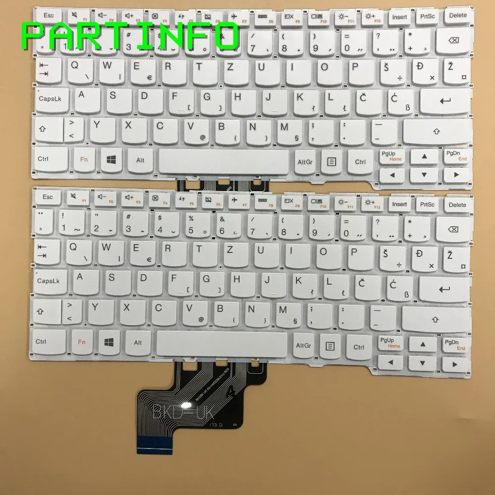 Клавиатура SLO белая для ноутбука Lenovo Yoga 3 11(11 дюймов) 300-11IBR 300-11IBY 700-11ISK Flex 11 |