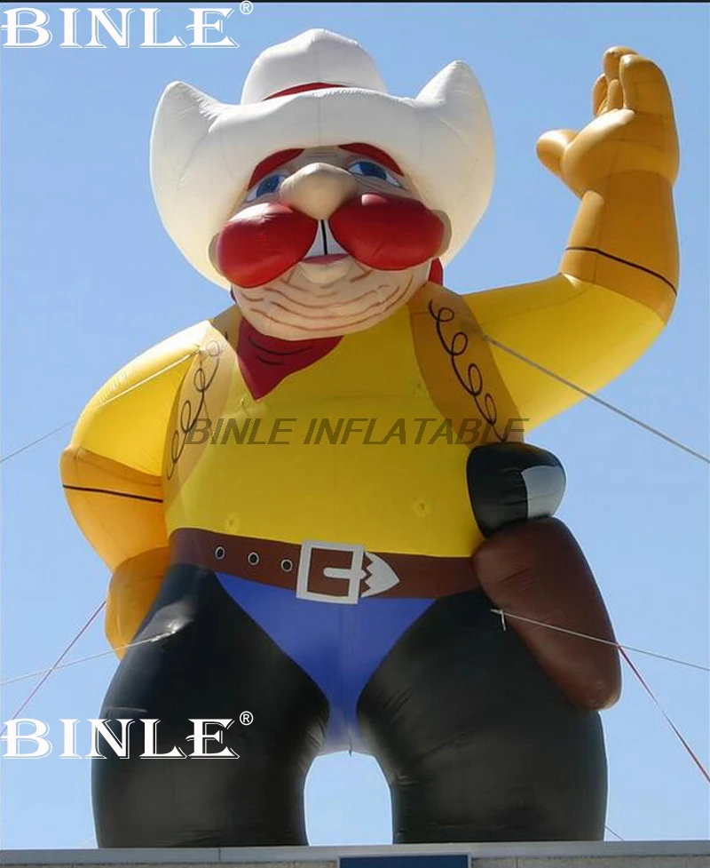 

Customized 3.5mH giant funny character inflatable cowboy figure for party event parade decoration