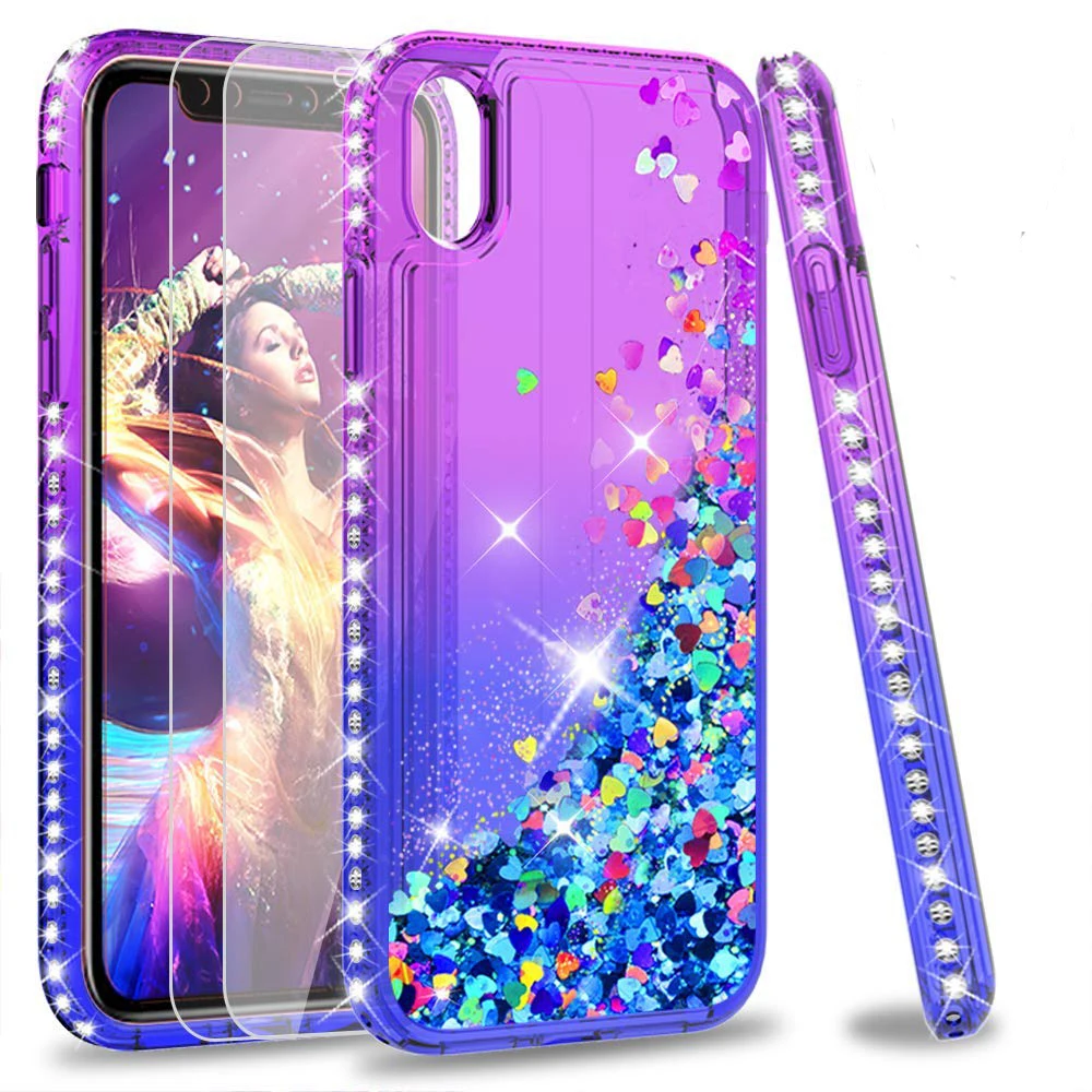 Чехол для iPhone 5 блестящий плавающий жидкий зыбучий песок 5s SE 6 6S 7 8 Plus X XS max