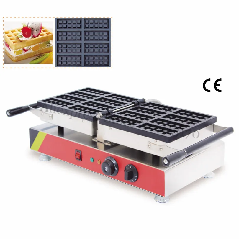 

Rectangle Waffle Machine Electric Mini Waffle Maker 8pcs In One Tray Street Snack Fast Food Western Restaurant
