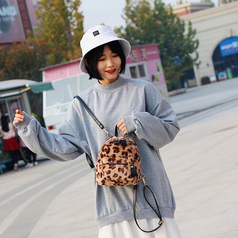 Женский рюкзак женская леопардовая сумка на плечо для девочек школьная Mochila Feminina