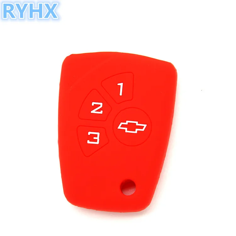 RYHX Newly 3 Buttons Silicone Car Remote Key Cover for Chevrolet Spark Volt Aveo Sonic Cruze Onix Silverado Keyless Holder | Автомобили и