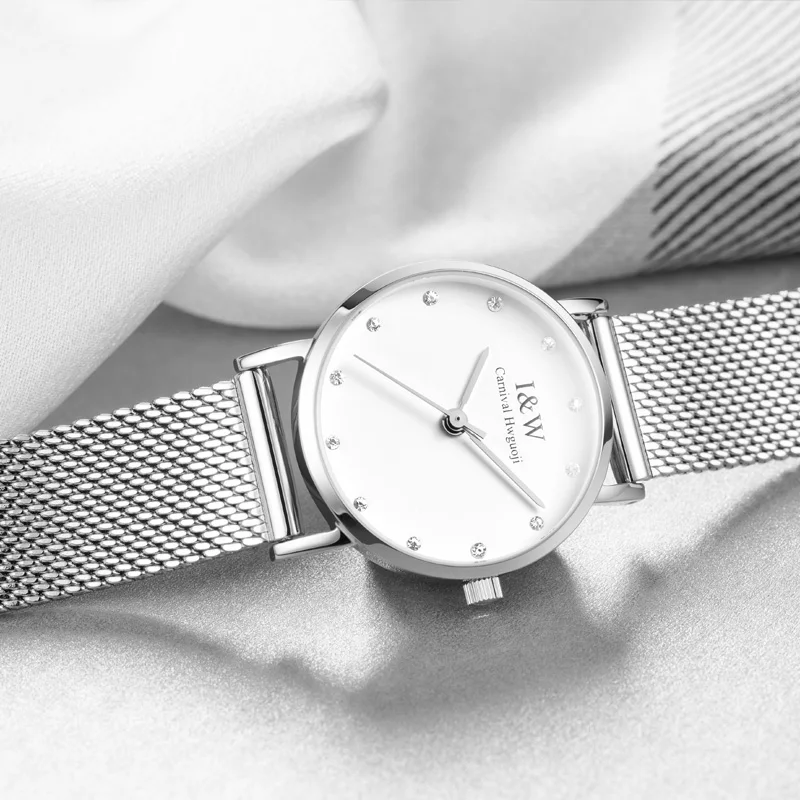 Новые роскошные брендовые швейцарские кварцевые женские часы I &amp W Carnival