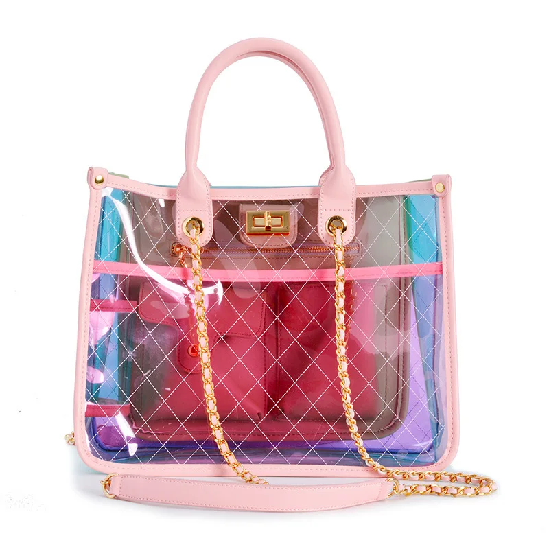 Пляжные сумки для женщин 2019 bolsos mujer de marca famosa пластиковая прозрачная