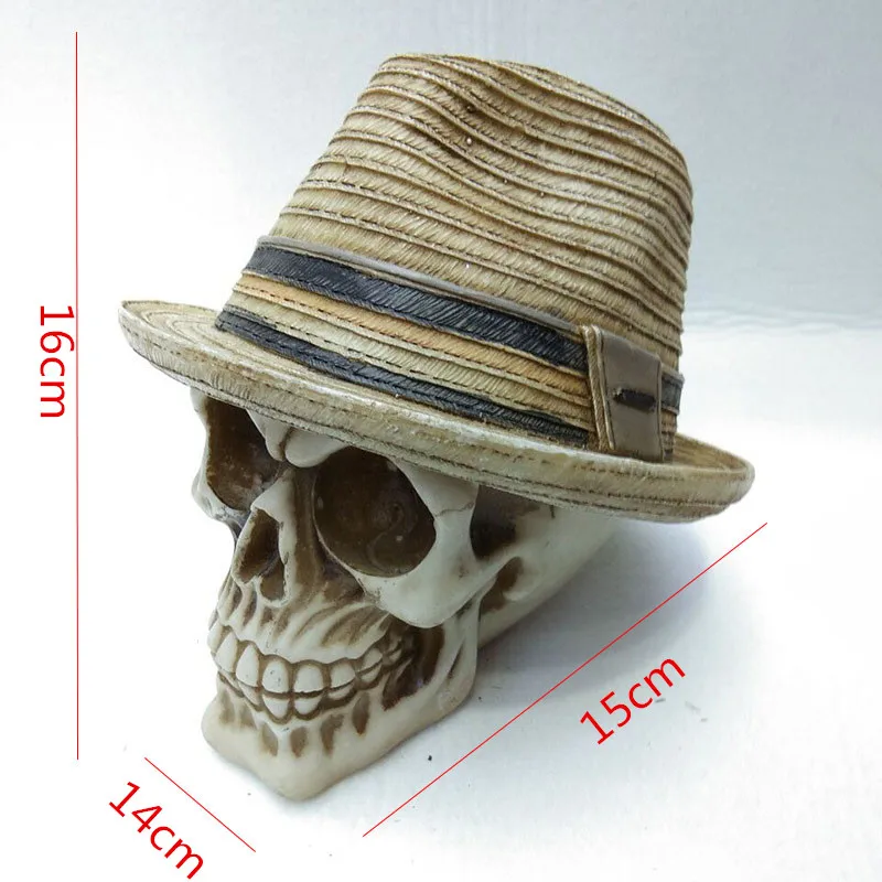 Resin Craft Skull Statues For Decoration Cool Ornaments Creative Sculpture Home Accessories | Дом и сад