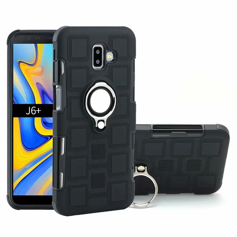 Чехол для Samsung Galaxy J4 Plus J415F чехол с кольцом подставкой на палец магнитный мягкий из