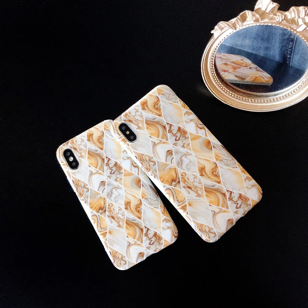 ORYKSZ Роскошный Мраморный чехол для телефона iphone XS Max XR X 7 6 S 8 плюс блеск силиконовый