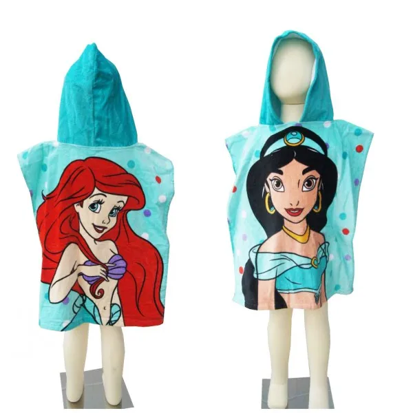 jasmine Ariel Дисней, хлопок, Simba, Минни, для маленьких девочек и мальчиков, с капюшоном, полотенце-накидка впитывающий халат, для малышей, банное полотенце, 50X115 см - Цвет: jasmine Ariel