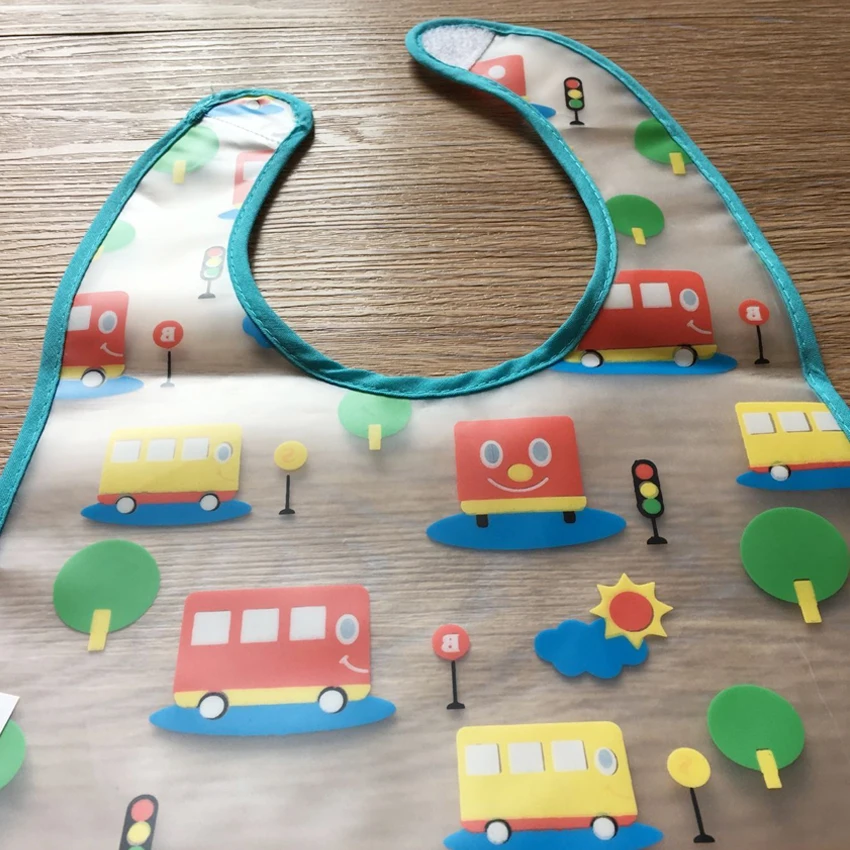 Водонепроницаемые детские нагрудники с персонажами из мультфильмов для