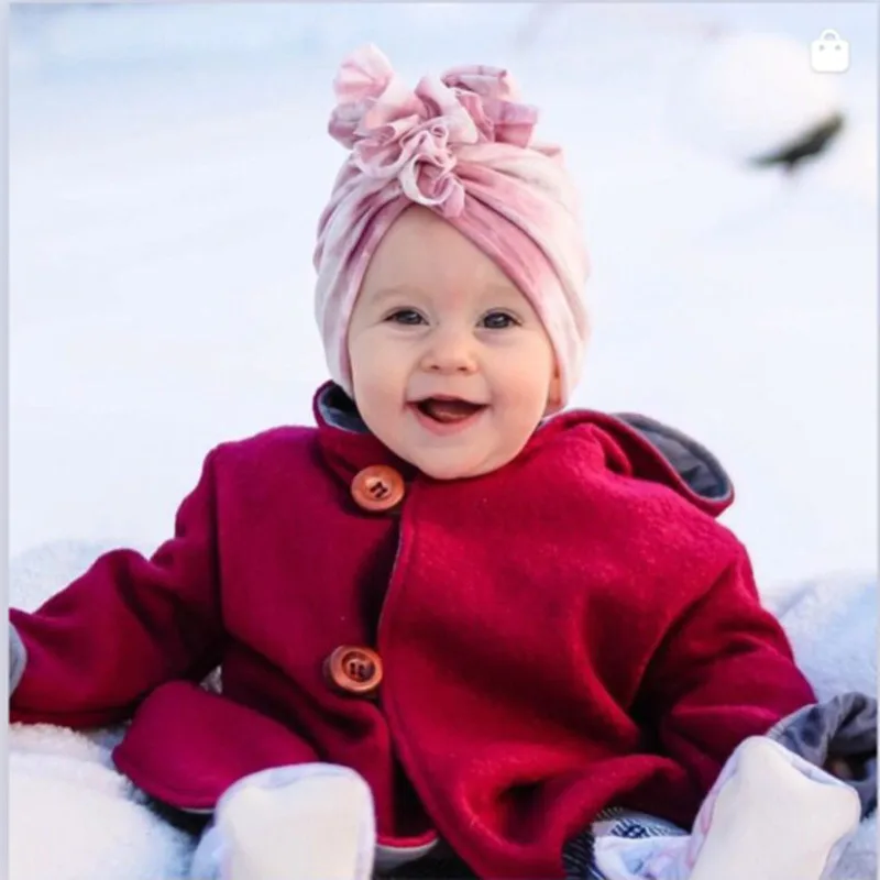 Аксессуары для волос с бантом девочек Кружевная Шапка Детская чалма-шапочка