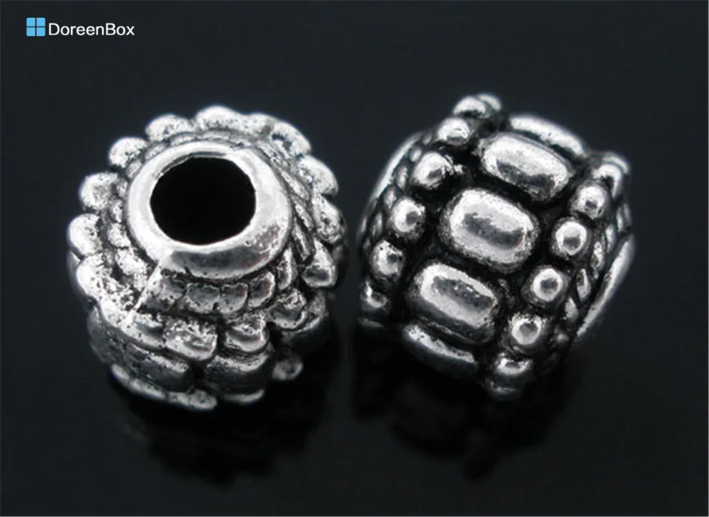 

Doreen Box hot- 40 PCs Silver Color Lantern Spacer Beads Findings 7x7mm (B04281)