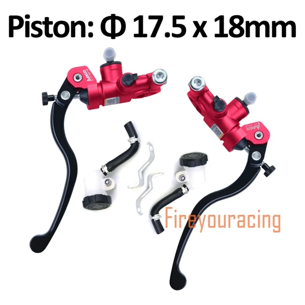 Red 17.5x18mm Adelin PX1 Мотоцикл 19 мм 16 мм 17,5 главный тормозной цилиндр гидравлический подъемник для R1 R3 R6 FZ6 GSXR600 750 1000 NINJA250 Z750 Z800 - Цвет: Red 17.5x18mm