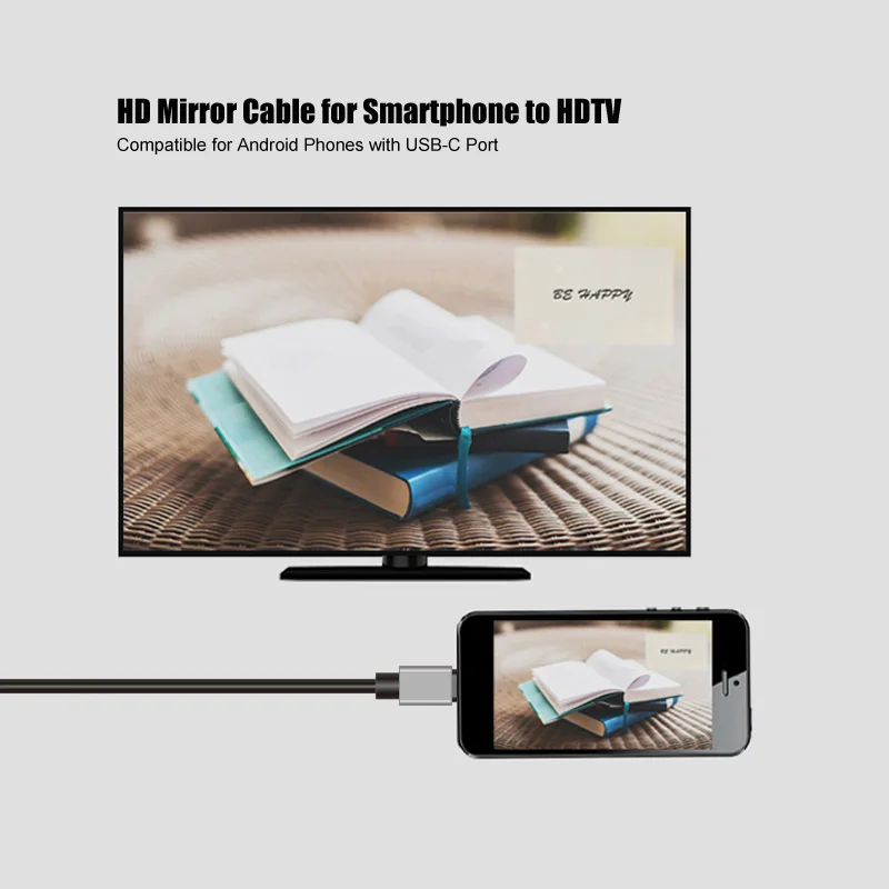 USB Type C к HDMI кабель 4K для Samsung Galaxy S8 S9 телевизионный монитор конвертер Macbook Pro