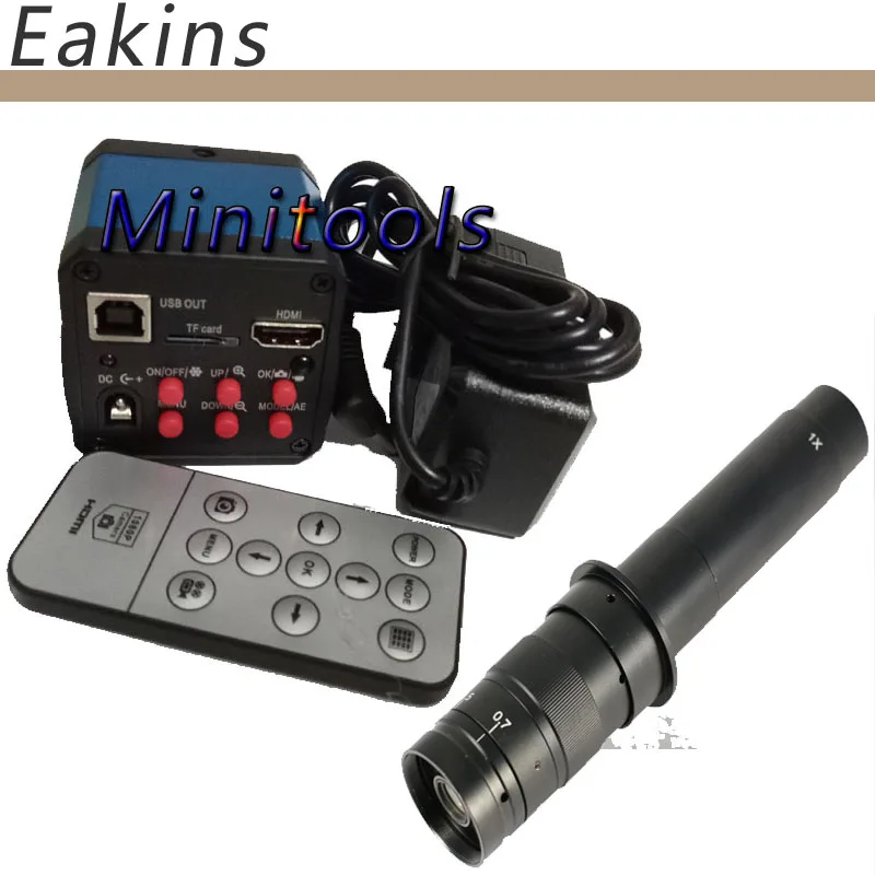 14mp цифровой индустрии Видео инспекции микроскоп Камера + 300X C-Mount зум-объектив с