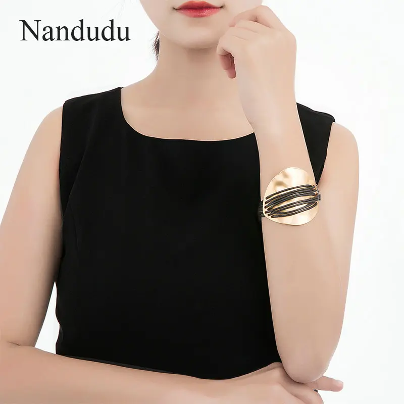 Nandudu Новое поступление обертывание кожаный веревочный браслет для женщин