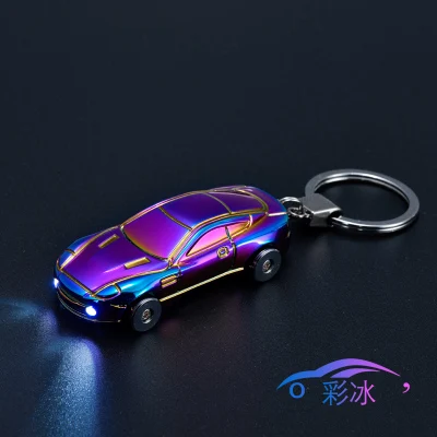 Мини-Автомобильный дизайн, Электронная зажигалка, беспламенная Usb зарядка, брелки для ключей, Мужская Дымчатая супер зажигалка, подарок на Рождество