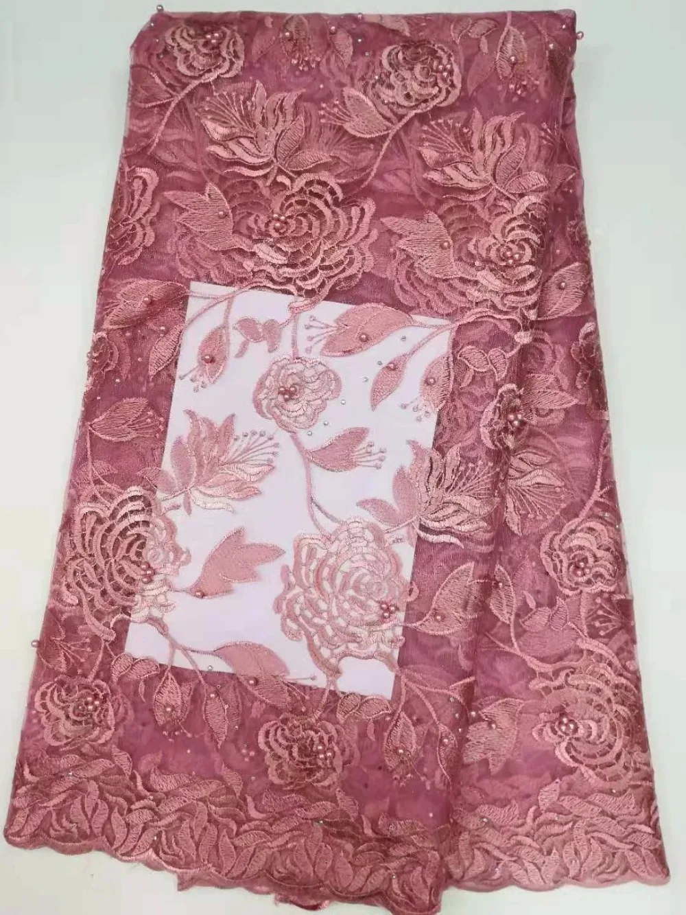 Оптовая продажа 5 ярдов/партия африканская чистая кружевная ткань в нигерийском