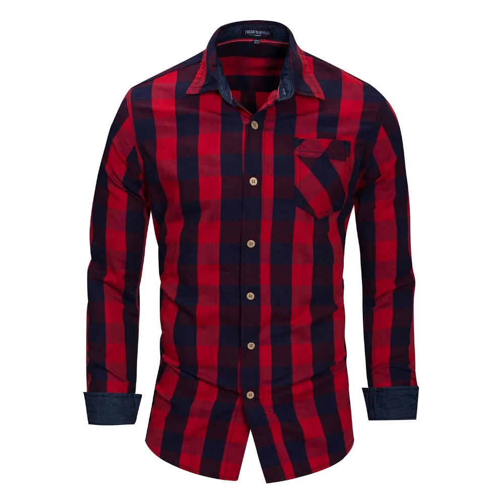 Мужская рубашка новинка 2018 полосатая с длинным рукавом Camisa Masculina весна лето