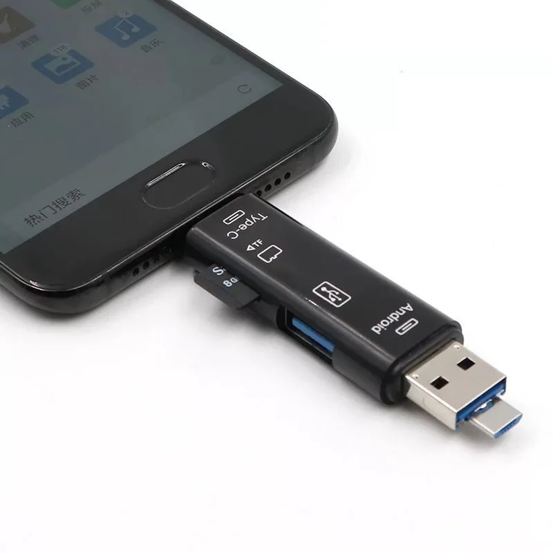 Micro USB Card Reader With TF Card OTG 3 in 1Type-C Flash Drive Adapter Connector High Speed SD TF Smart Memory Card Reader