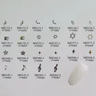 100 шт.пакет СеребрянаяЗолотая Звезда Луна Музыкальный знак не клейкая мягкая металлическая наклейка украшение для ногтей